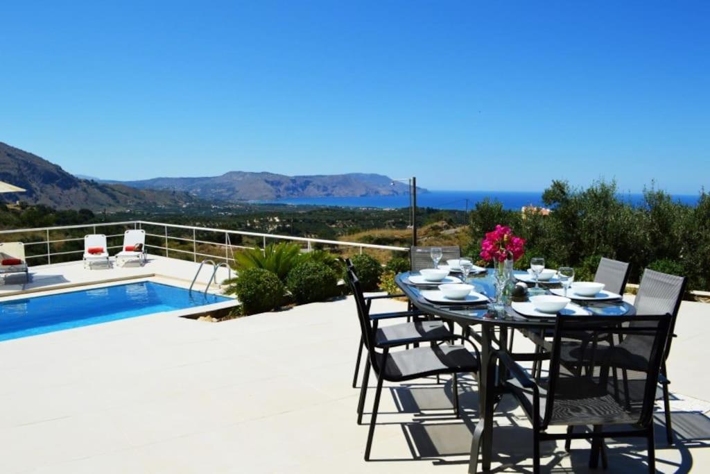 Villa Vuna - Private Pool -Sea View Chania  Exterior photo